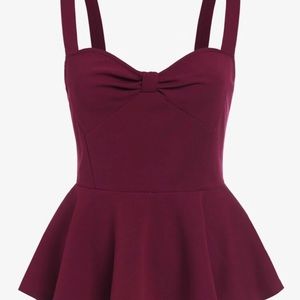 SHEIN Red Peplum cami Top